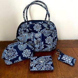 Vera Bradley bandana turn lock satchel plus accessories